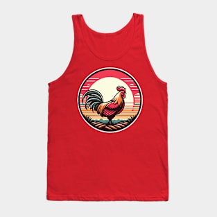 Rooster with sunrise Tank Top